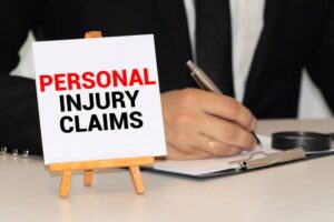 personal injury claim form. Business and medical concept