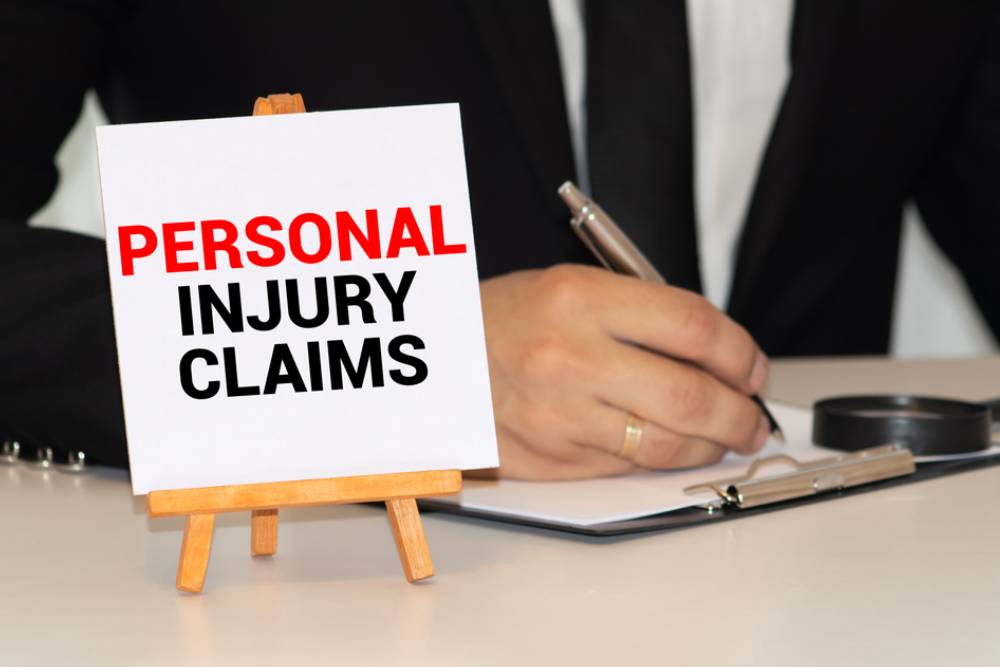 personal injury claim form. Business and medical concept